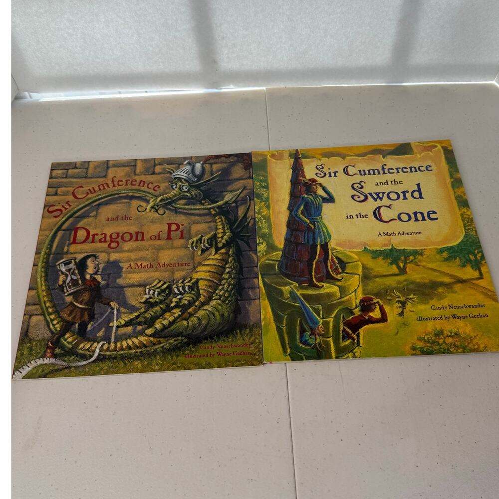 Educational Book Bundle 2 Math Adventure Story Books Sir Cumference Series